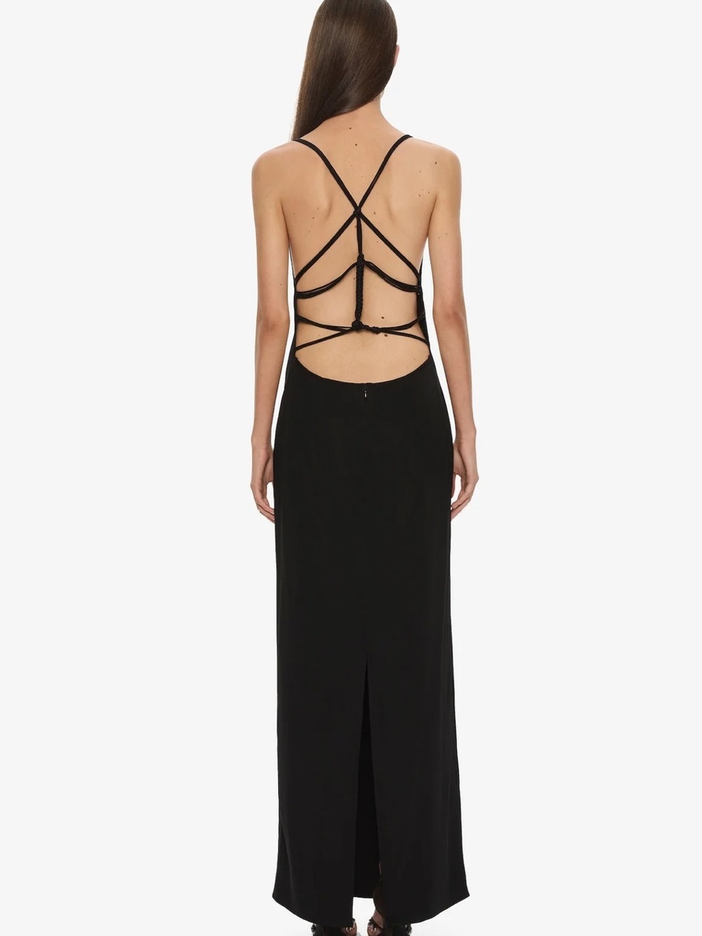 Christopher Esber APRON MACRAME KNOT BACK DRESS